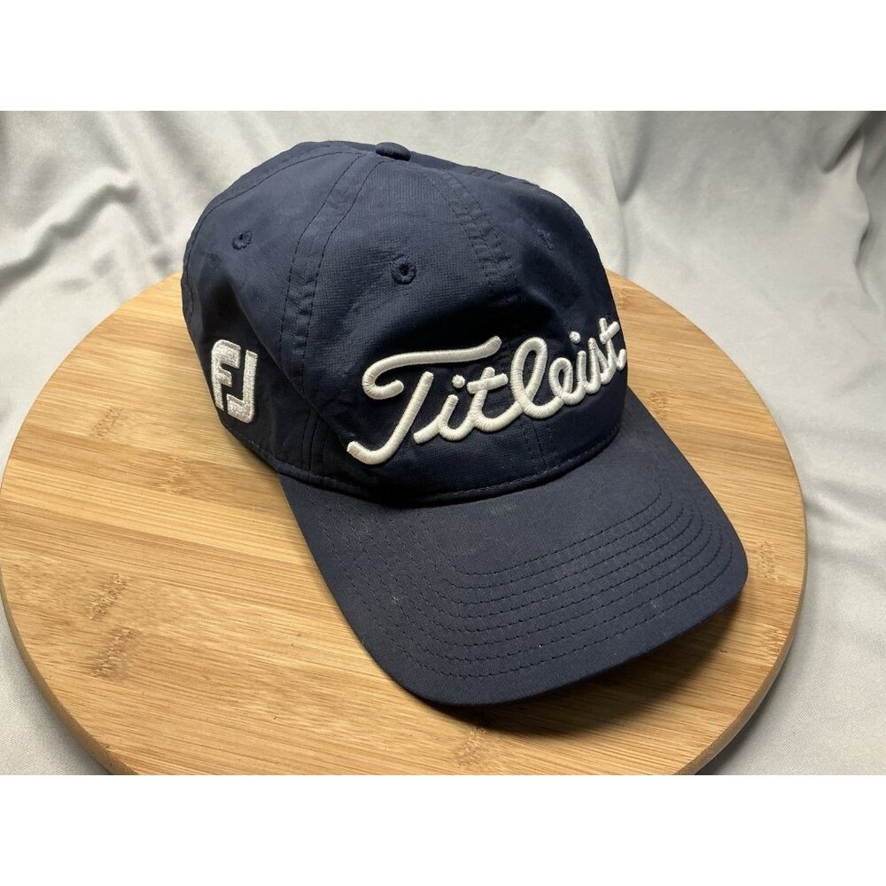 Titleist Pro V1 Footjoy Cap Men's Blue White Embroidery Adjustable